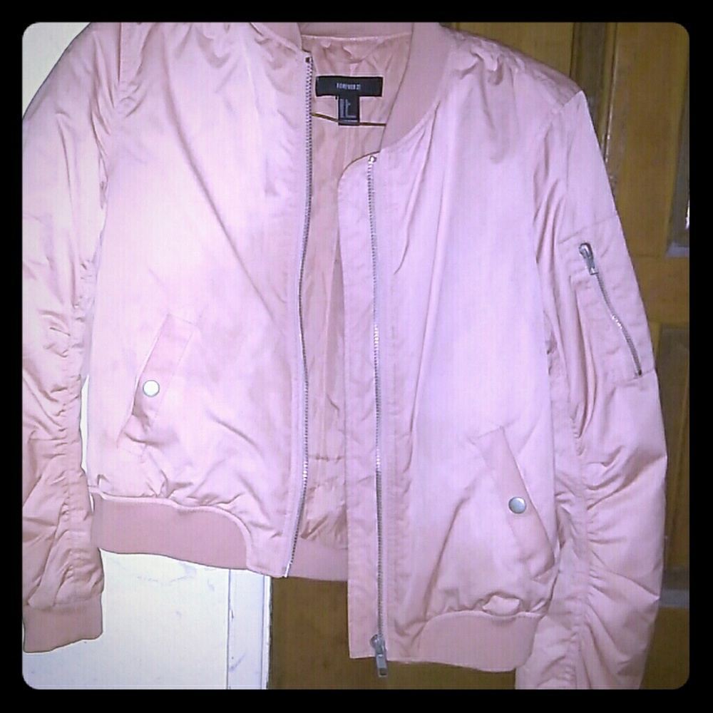 Pink bomber jacket